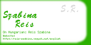 szabina reis business card